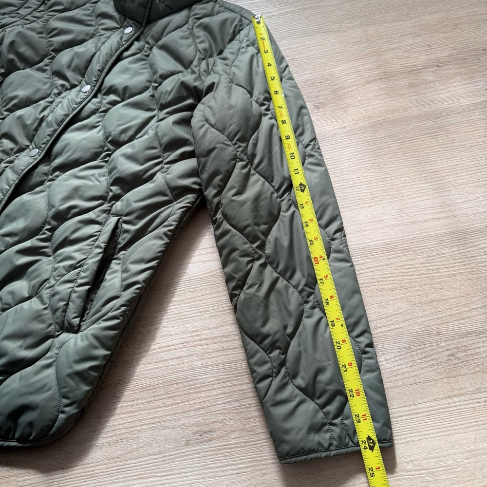 32 Degrees Heat Womens Tea Leaf Khaki Olive Green Quilted Jacket Size S - Picture 6 of 10